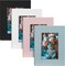 4x6 Mixed Colors Picture Frames Set of 4,Real Glass 4x6 Solid Wood Photo Frames for Wall Mounted or Tabletop Display, Colorful Matte Finish Wide Frame, (Light Blue+Light Pink+Black+White)
